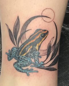 Realistic tattoos studio arcata ca Frog black and grey