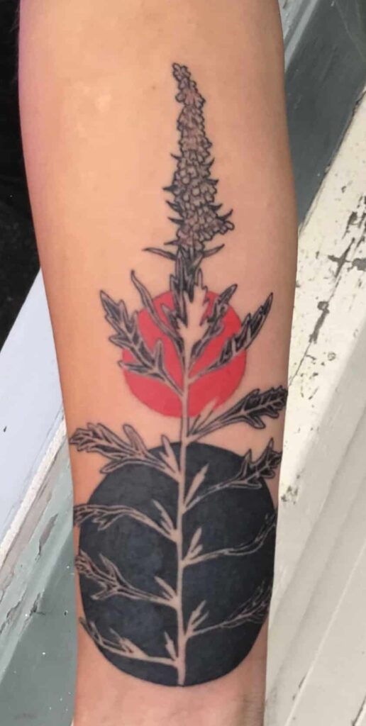 Best flower tattoos Eureka ca black fine line